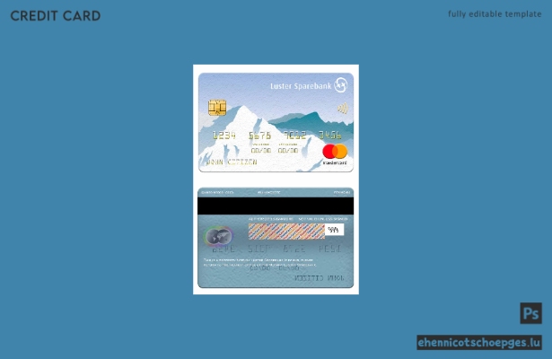 Norway Luster Sparebank Mastercard Beispielvorschau